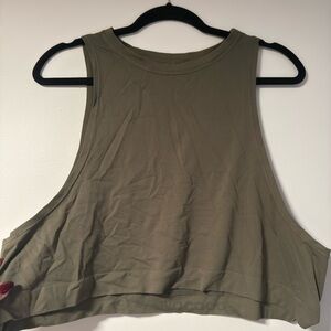 Olive Green Sleeveless Women's Top
